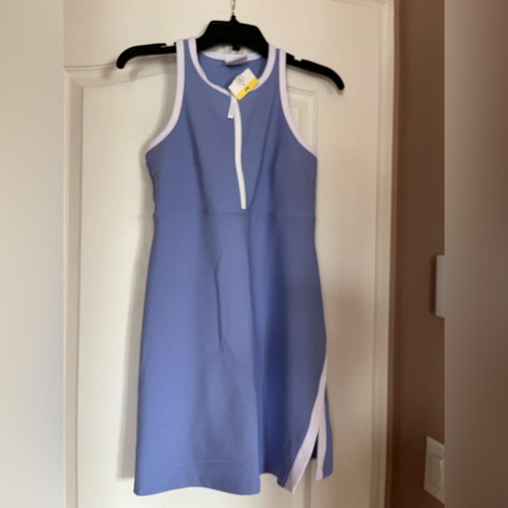 Sleeveless Lavender Mini Atlantic/ Tennis Dress with White Trim